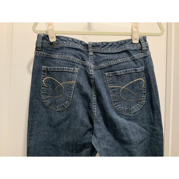 Chicos Jeans Size 1.5 (10) Women's Platinum Quartz Straight Blue Stretch - Picture 4 of 7